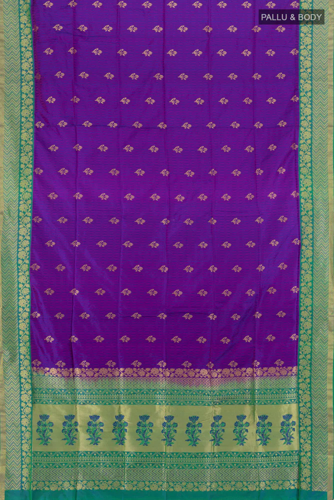 Purple Soft Silk Saree - Image 5
