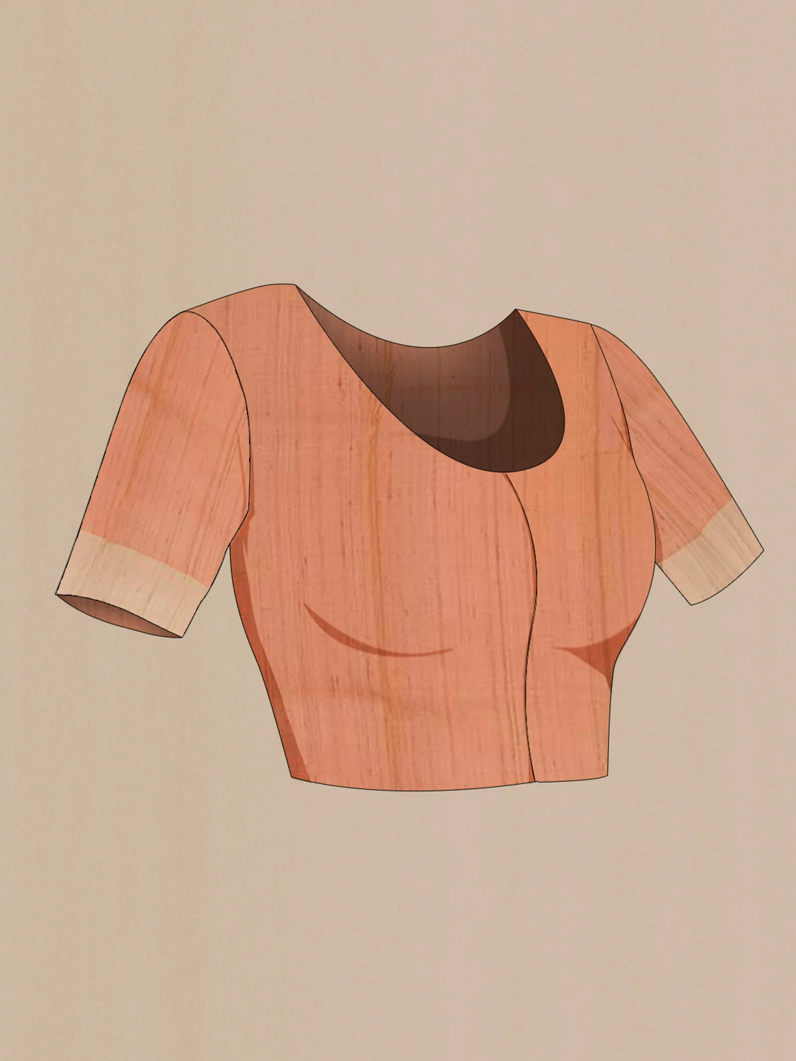 Brown Tussar Silk Saree - Image 2