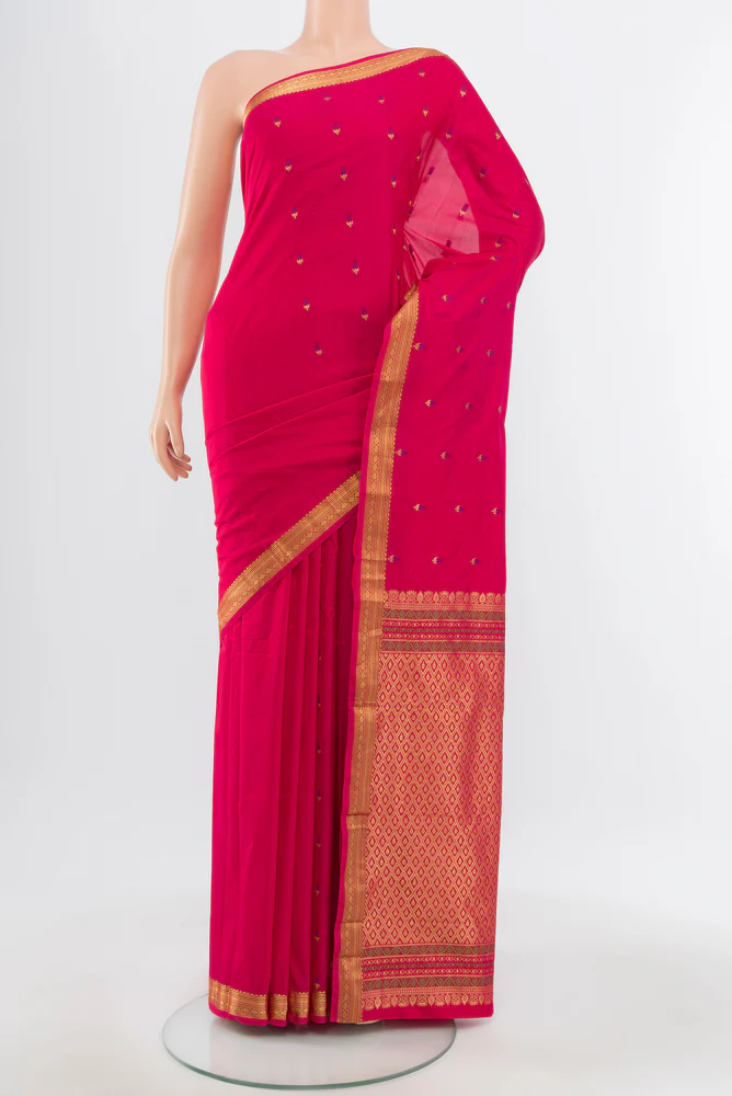 Pink Blended Bangalore Silk Saree