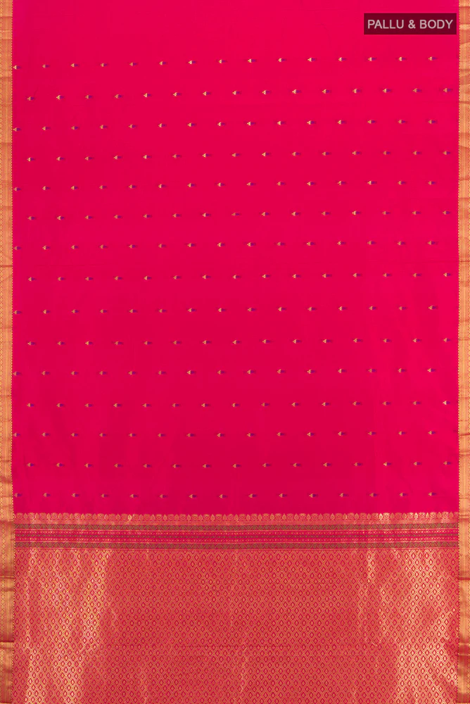 Pink Blended Bangalore Silk Saree - Image 5