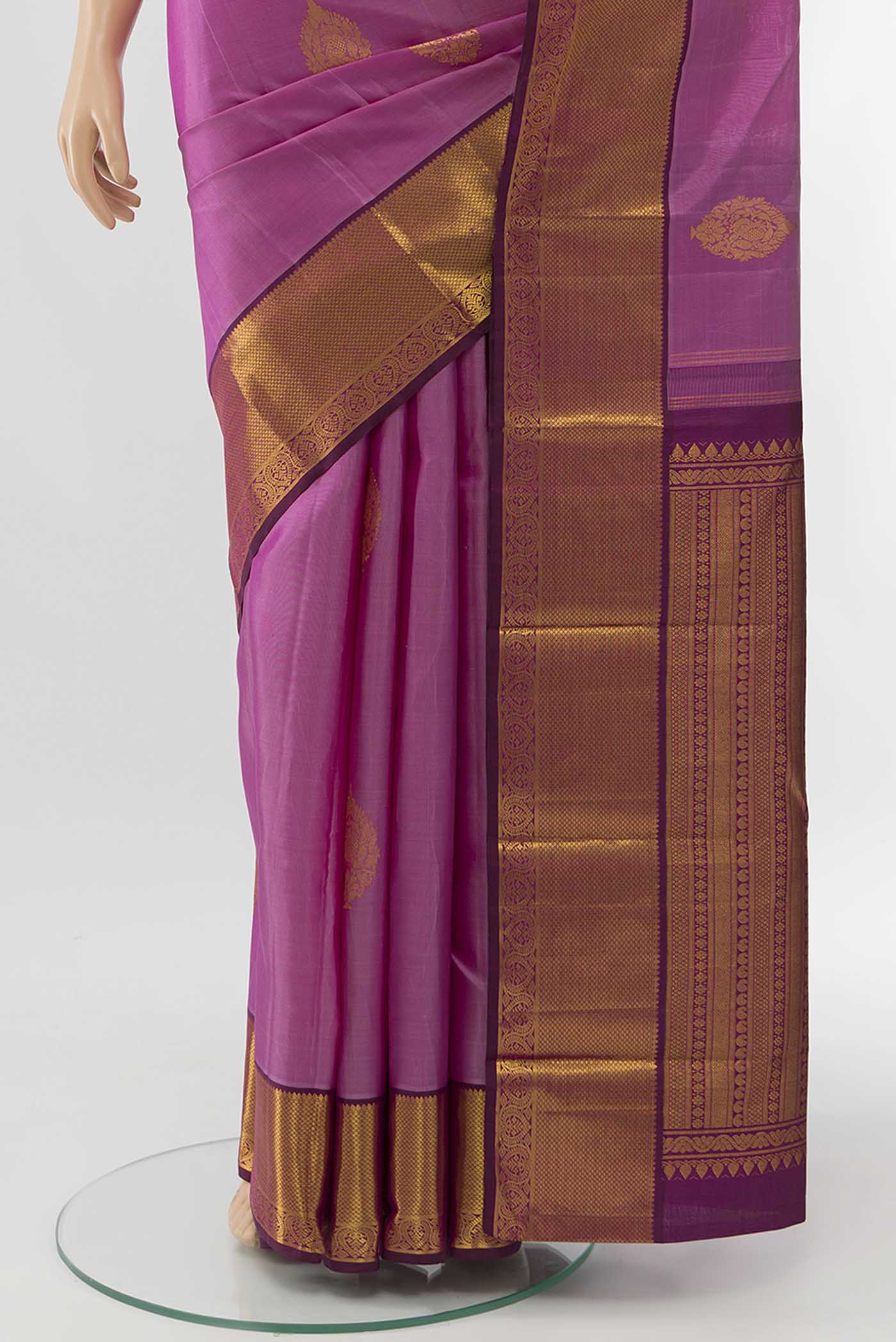 Pink Kanchipuram Silk Saree - Image 3