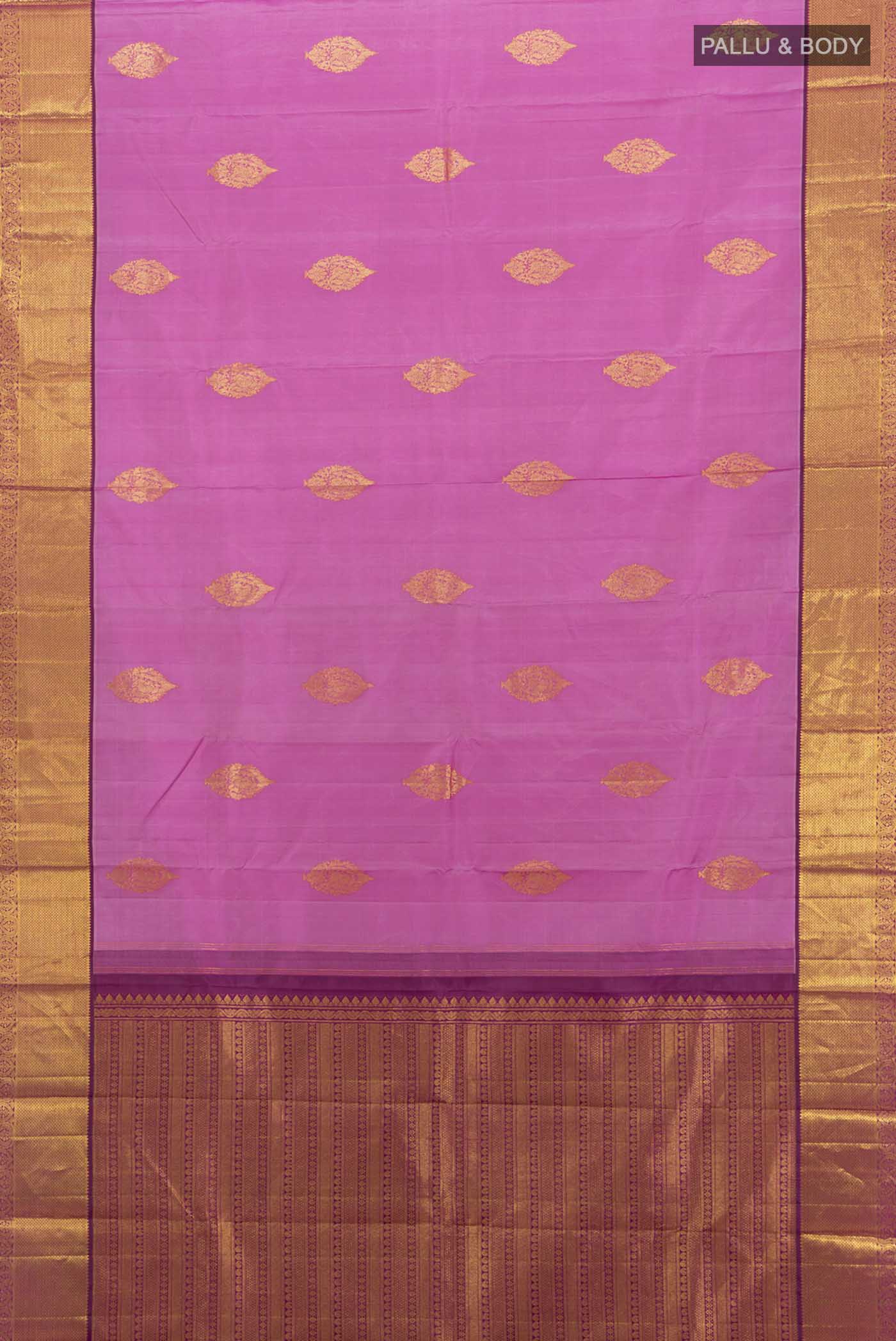 Pink Kanchipuram Silk Saree - Image 5
