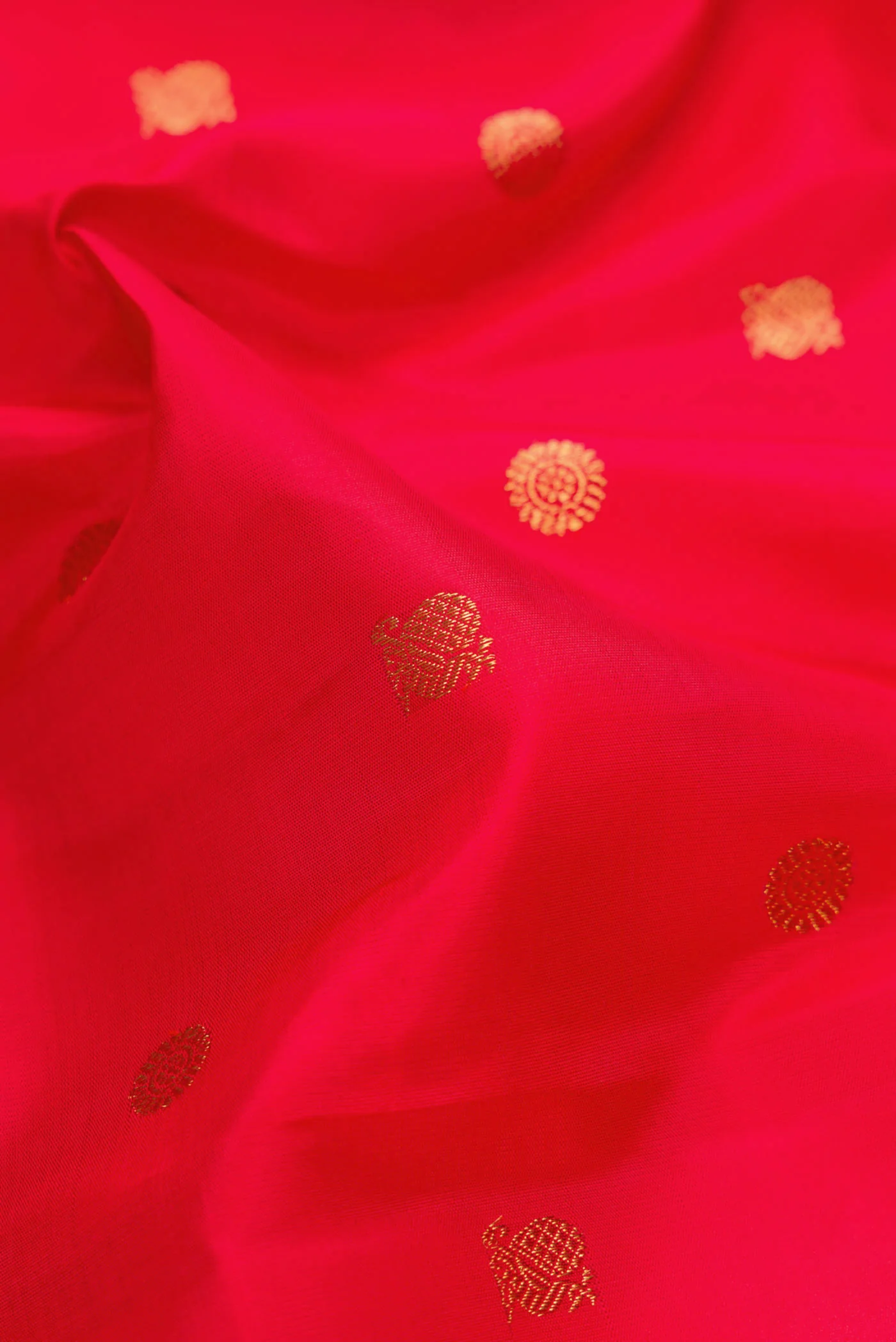 Pure Silk Pure Zari Pink with Red Color Kanchipuram Saree - Image 2