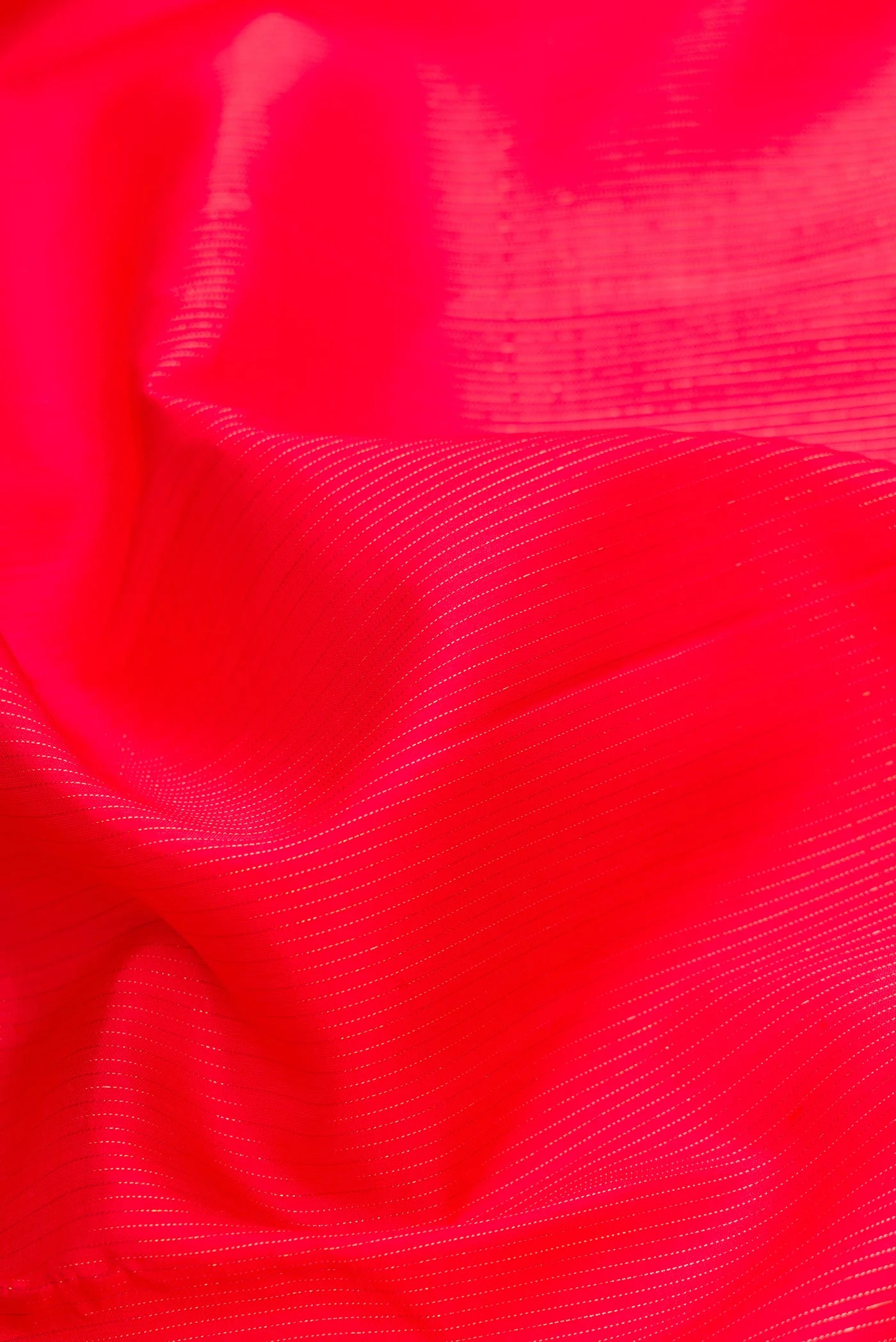 Pure Silk Pure Zari Red Dual Tone Kanjivaram Saree - Image 2
