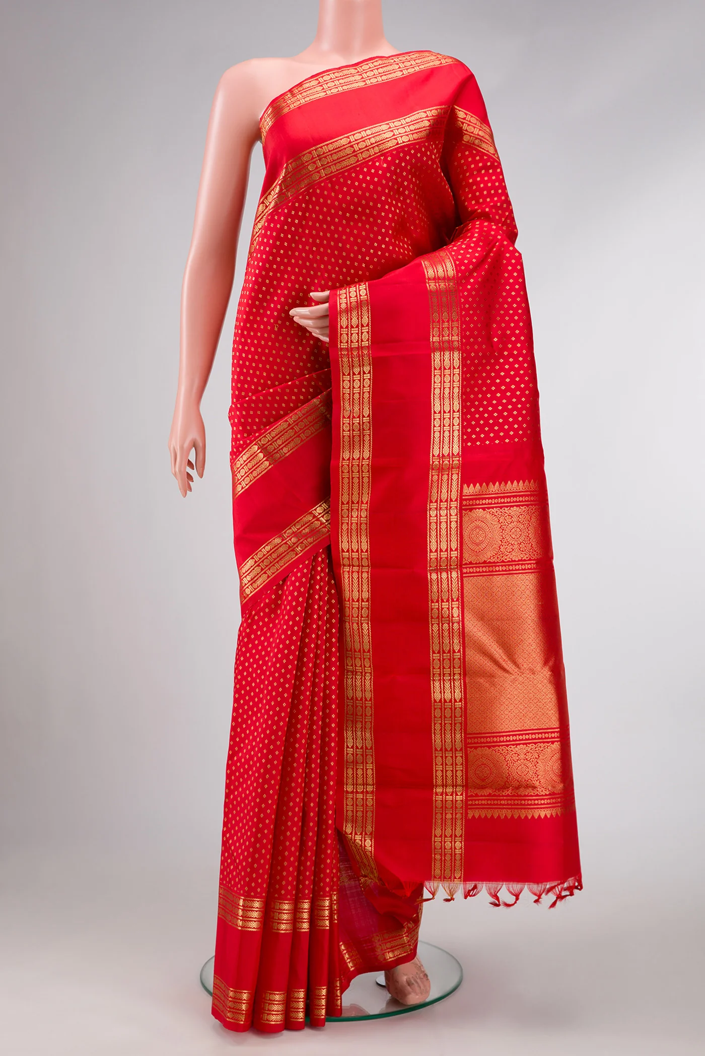 Red Kanjivaram Silk Saree