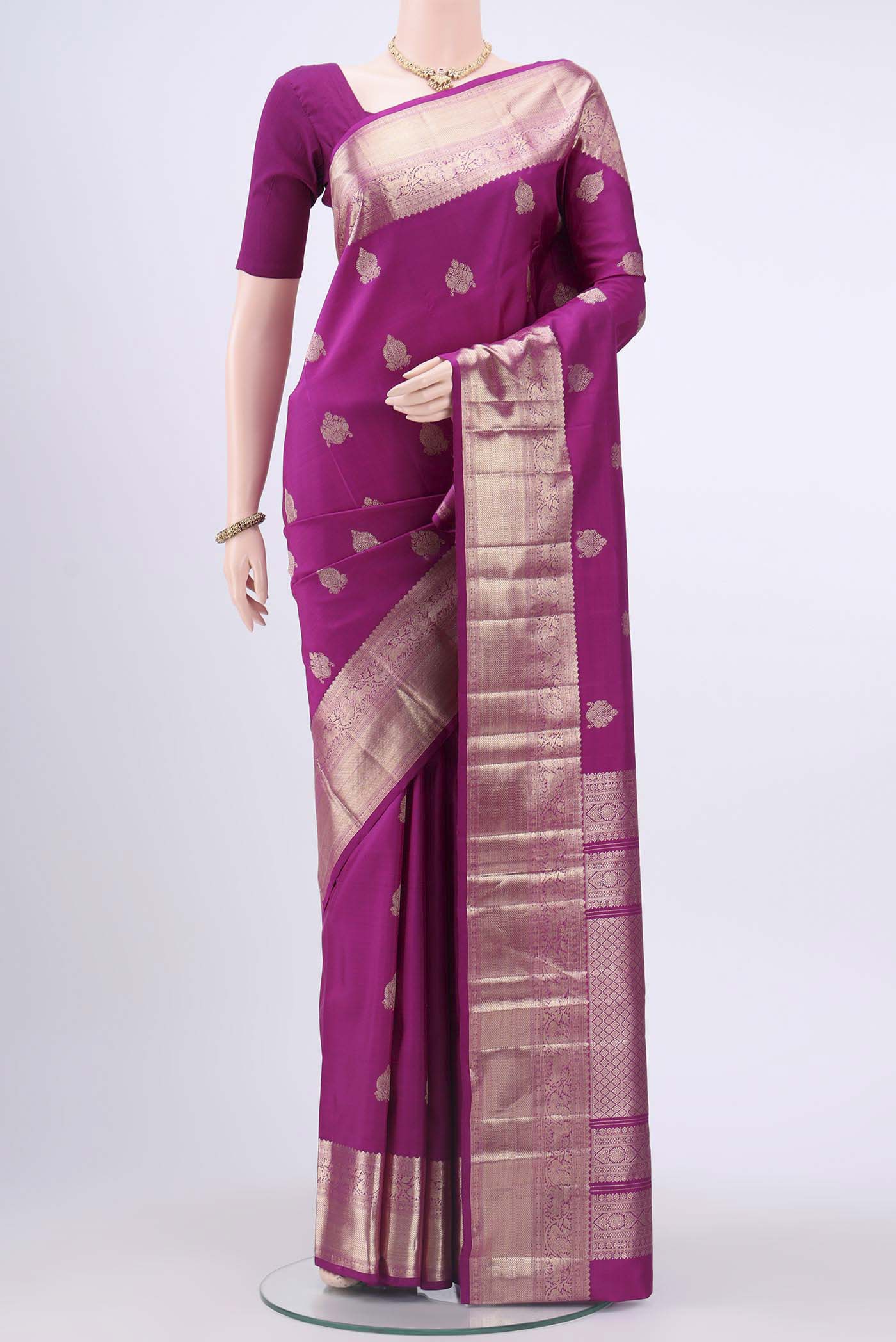 Magenta Kanjivaram Silk Saree