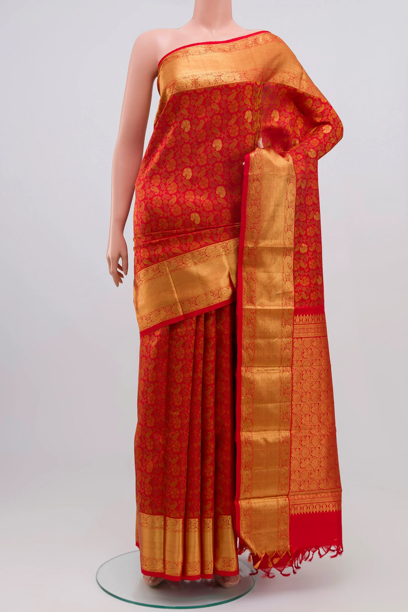 Red Kanchipuram Silk Saree