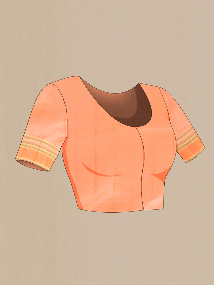 Rust Kanjivaram Silk Saree - Image 4