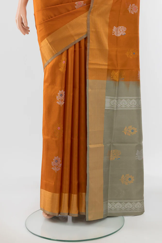 Mustard Uppada Silk Saree - Image 3