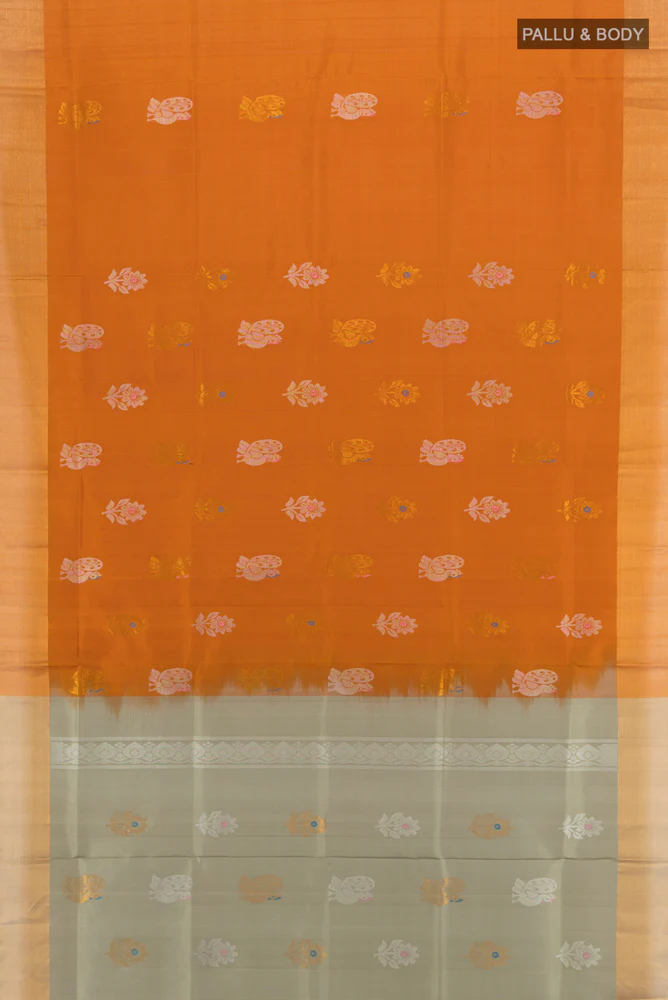Mustard Uppada Silk Saree - Image 5