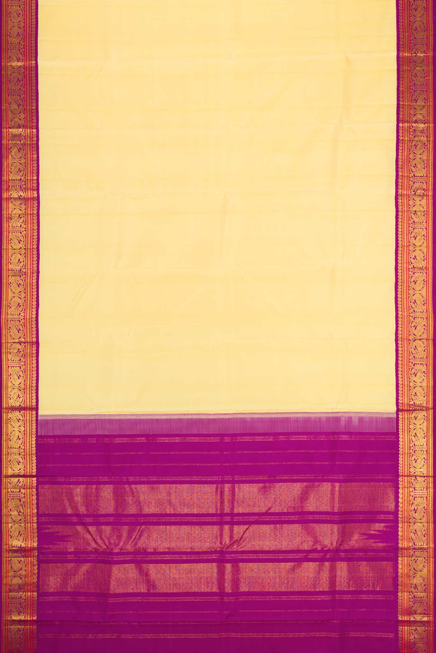 Pure Silk Pure Zari Sandal Dual Tone Kanjivaram Saree - Image 6