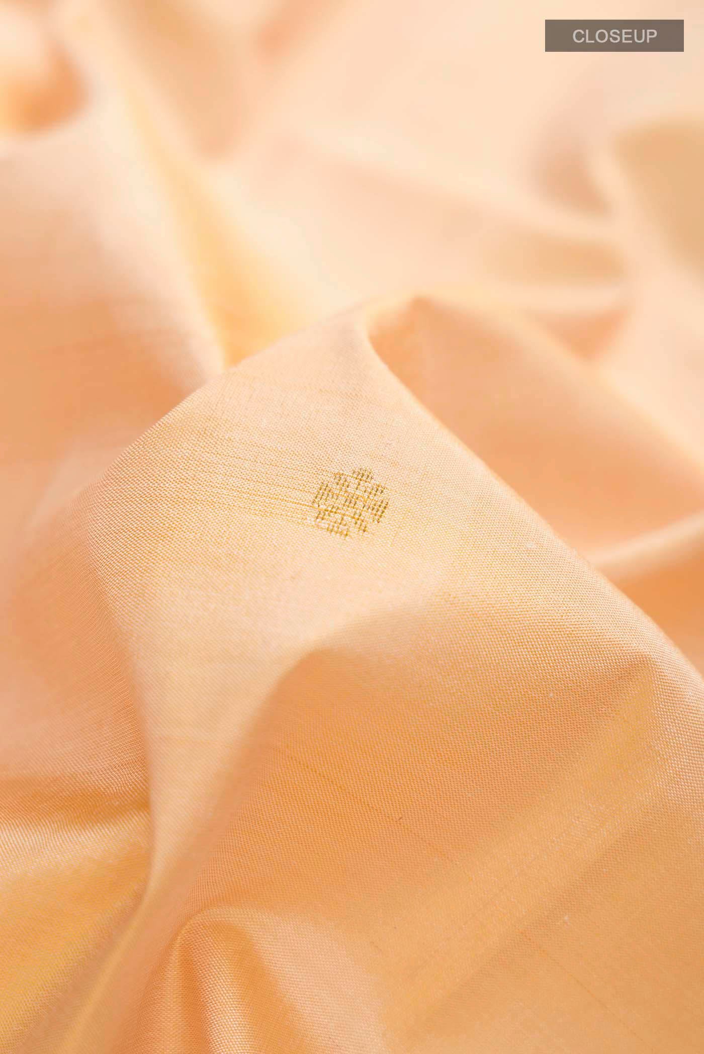 Pure Silk Pure Zari Sandal Kanchipuram Saree - Image 2