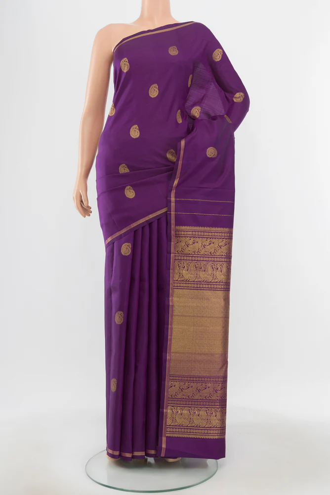 Violet Kanchipuram Silk Saree