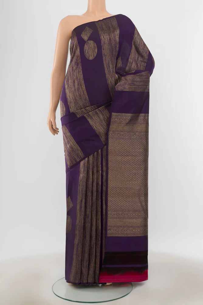 Navy Blue Kanchipuram Silk Saree