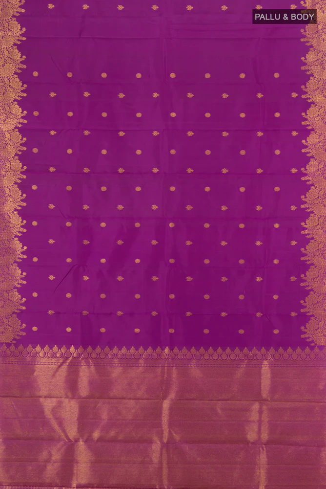 Violet Kanjivaram Silk Saree - Image 5