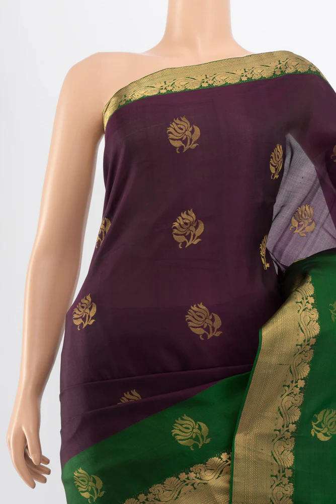 Purple Soft Silk Saree - Image 2
