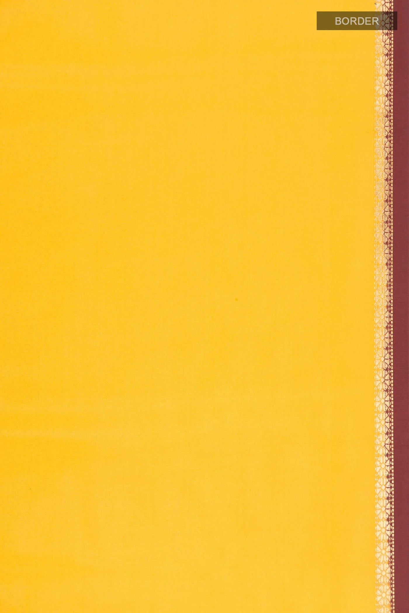 Pure Silk Pure Zari Yellow Mysore Crepe Saree - Image 3
