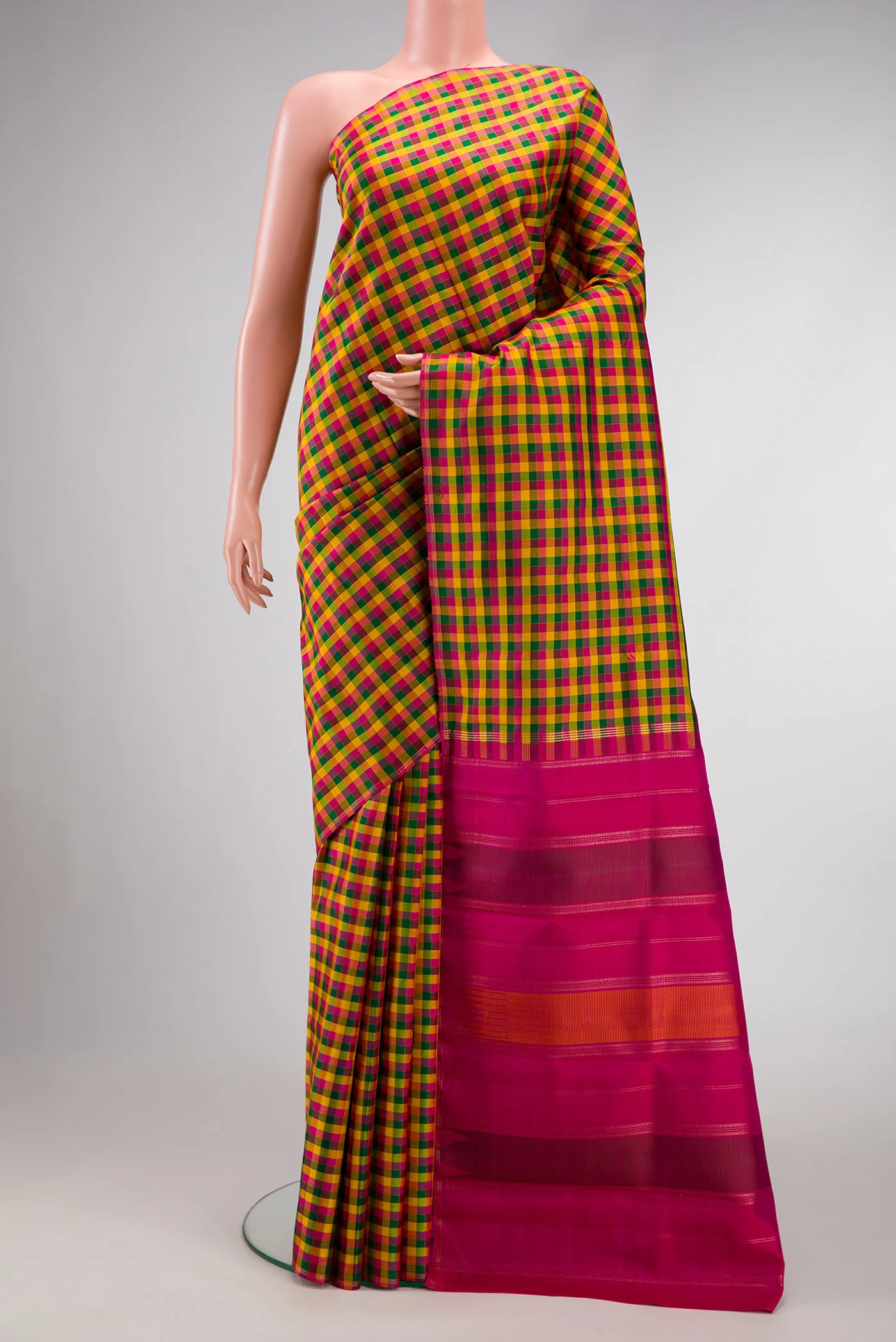Pure Silk Pure Zari Multi Color Kanjivaram Saree