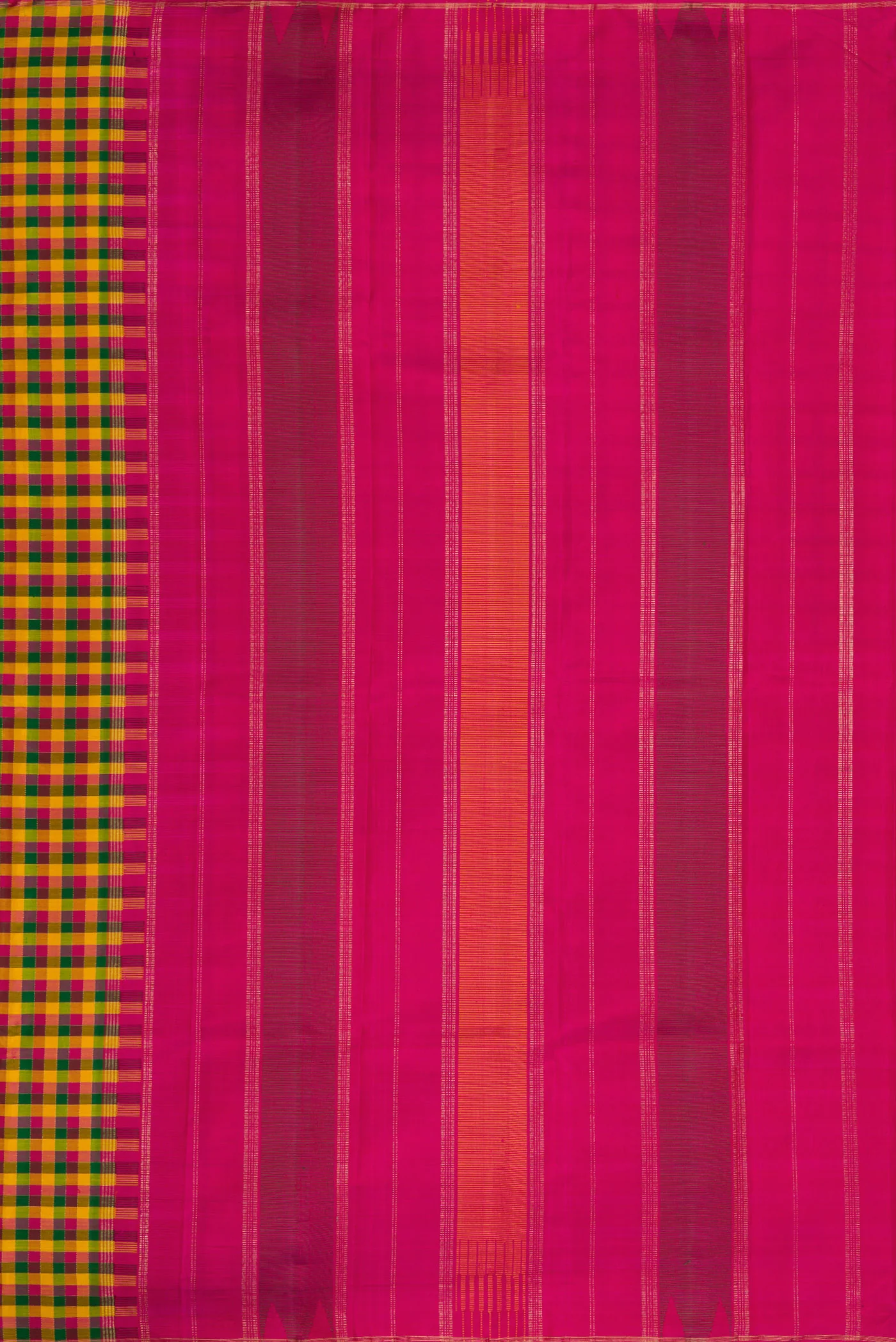 Pure Silk Pure Zari Multi Color Kanjivaram Saree - Image 6