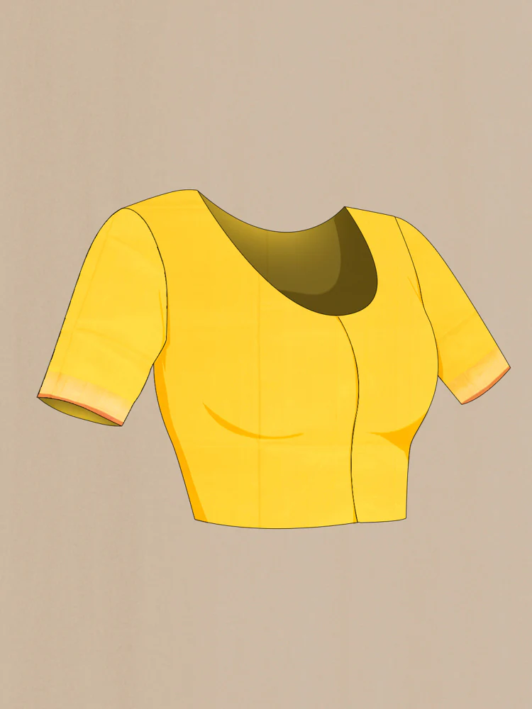 Yellow Uppada Silk Saree - Image 4