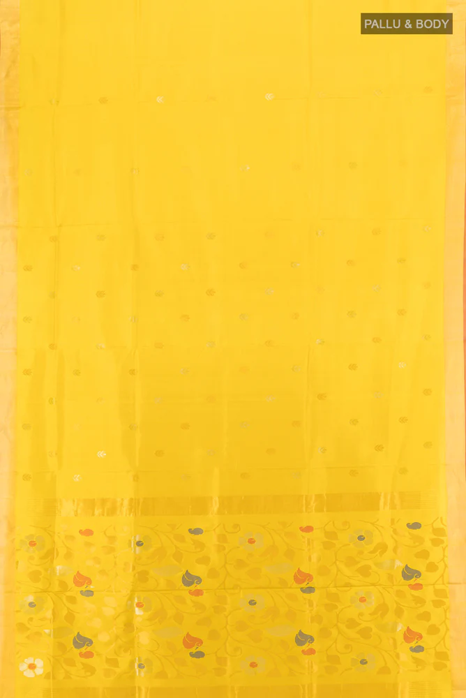 Yellow Uppada Silk Saree - Image 5