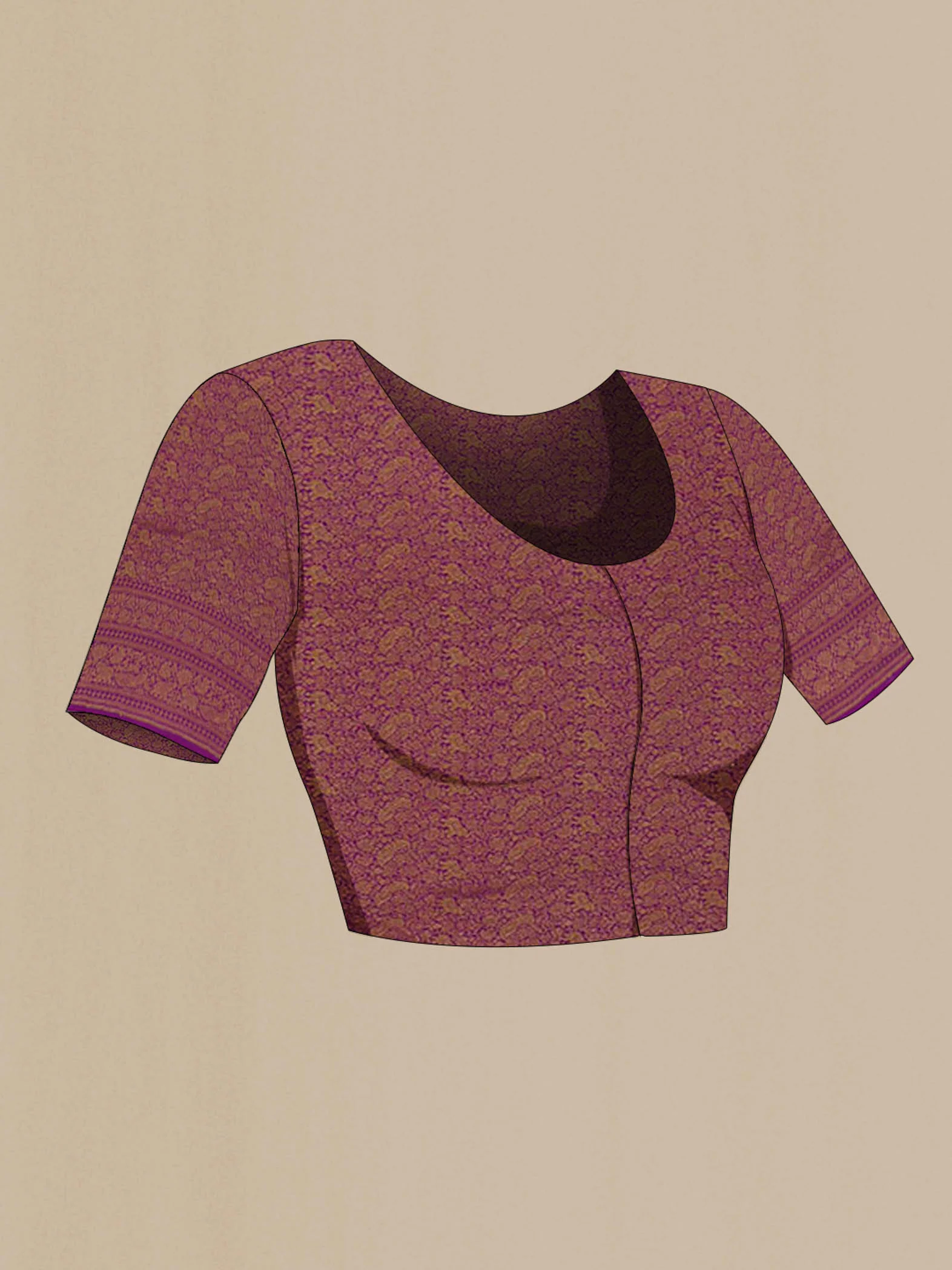 Purple Banarasi Georgette Saree - Image 2