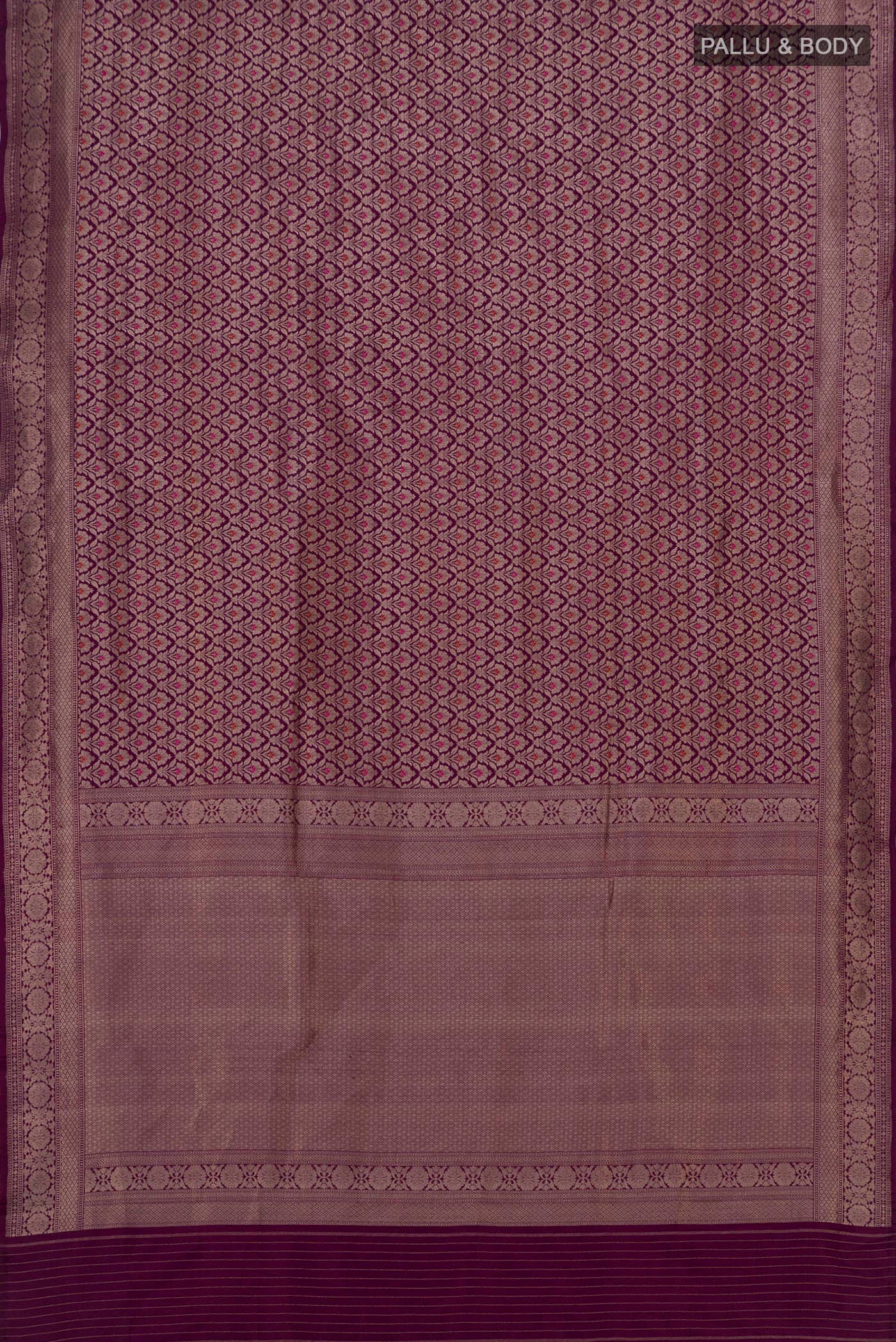 Purple Banarasi Silk Saree - Image 5