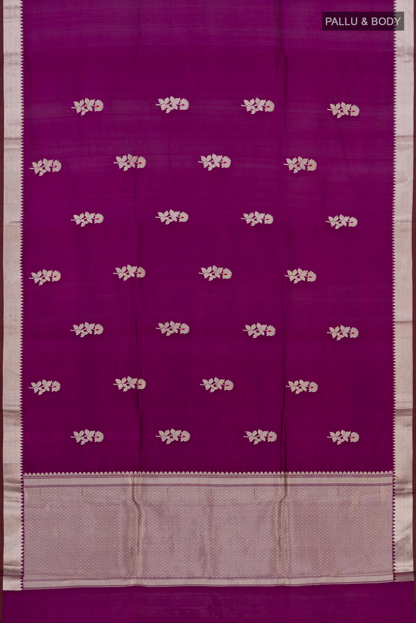 Purple Banarasi Katan Silk Saree - Image 5