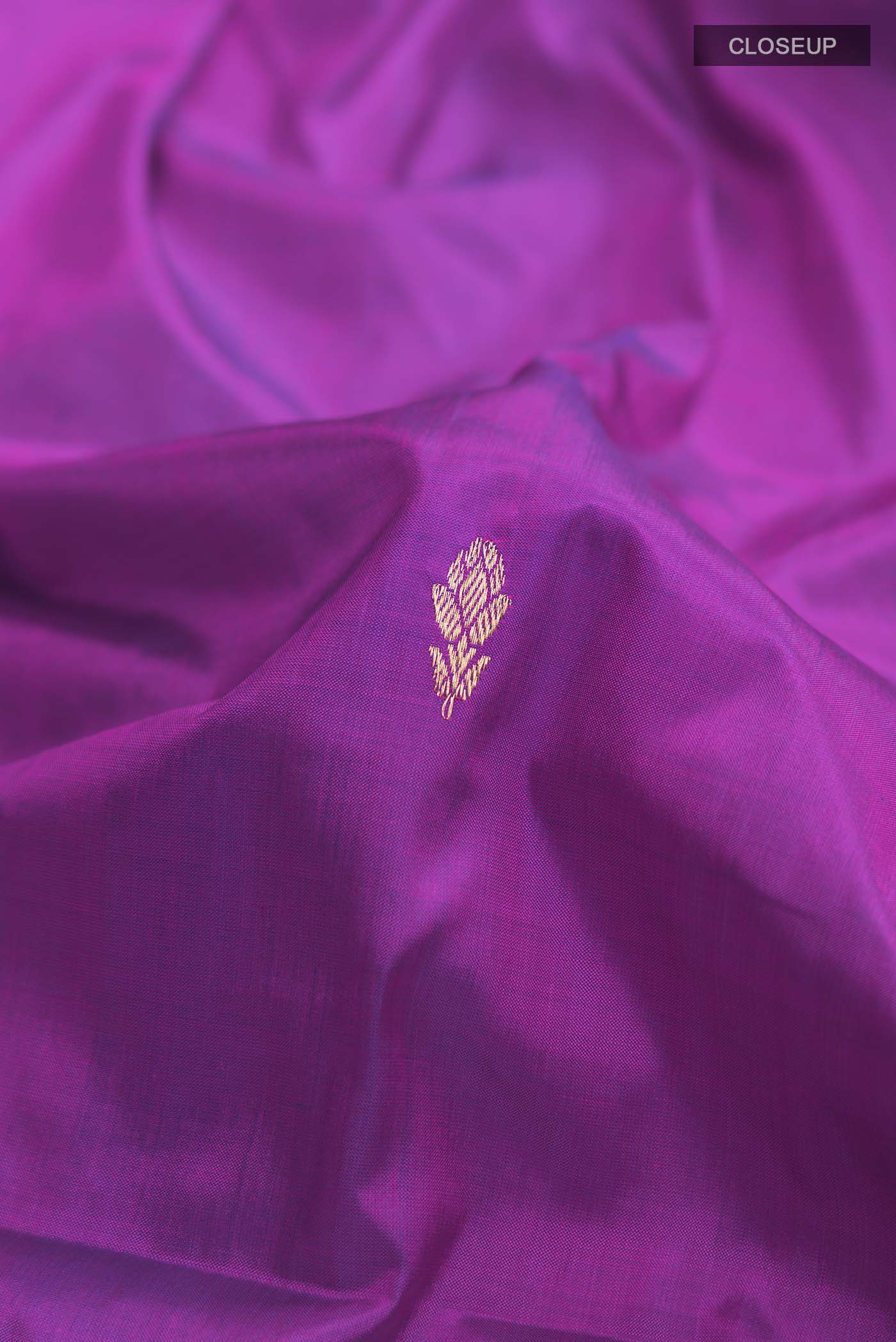 Purple Banarasi Katan Silk Saree - Image 2