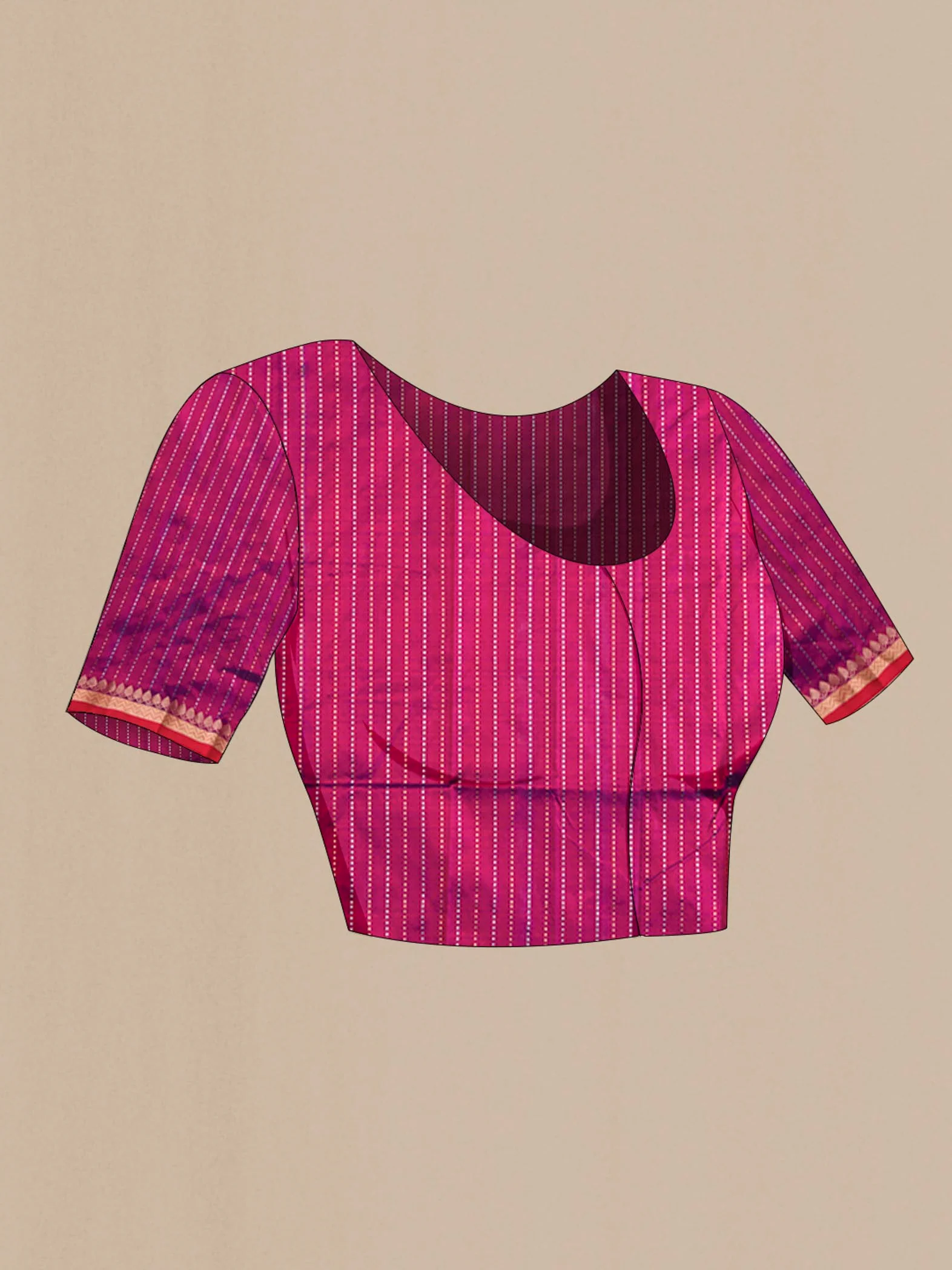 Purple Banarasi Katan Silk Saree - Image 4