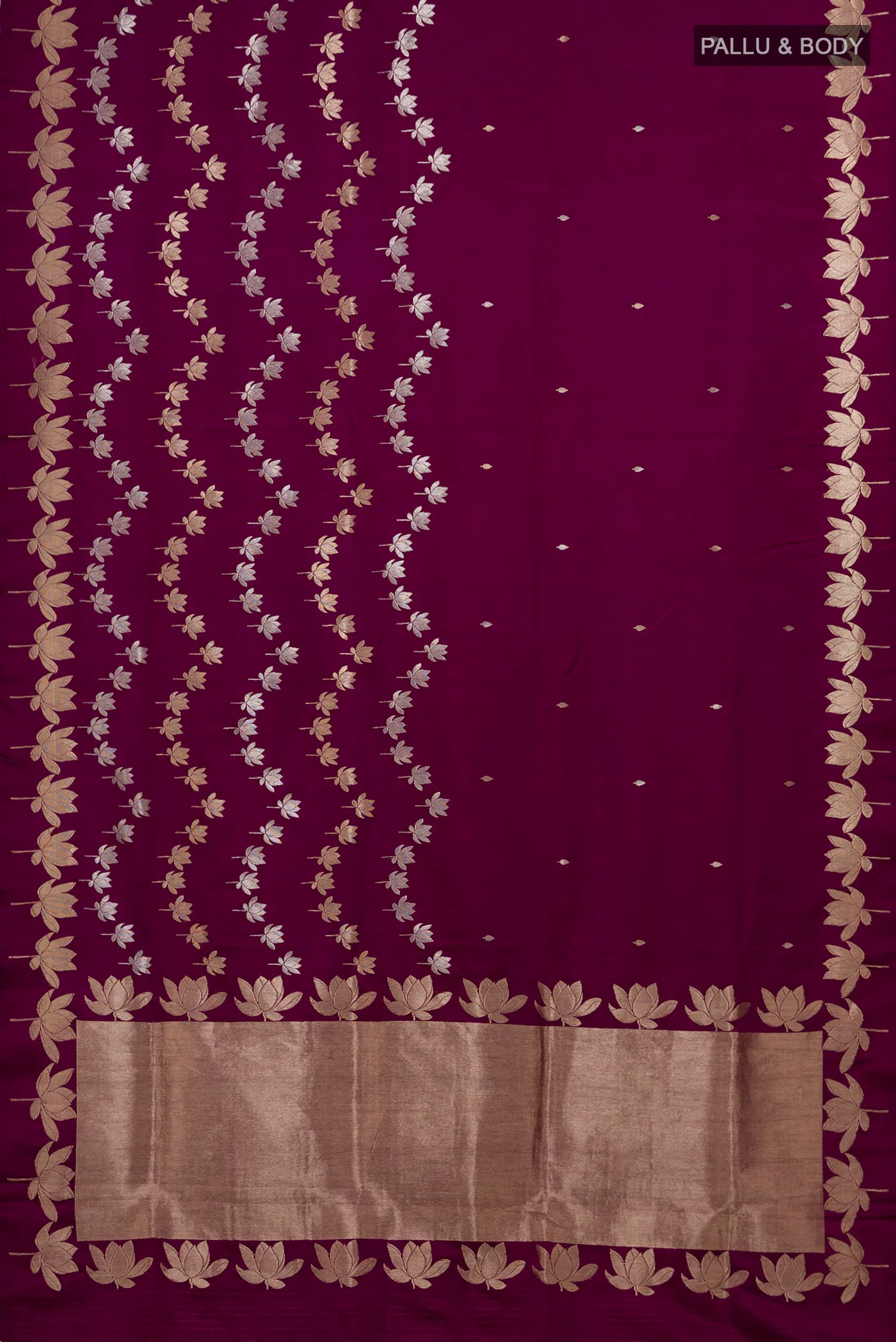 Purple Banarasi Silk Saree - Image 5