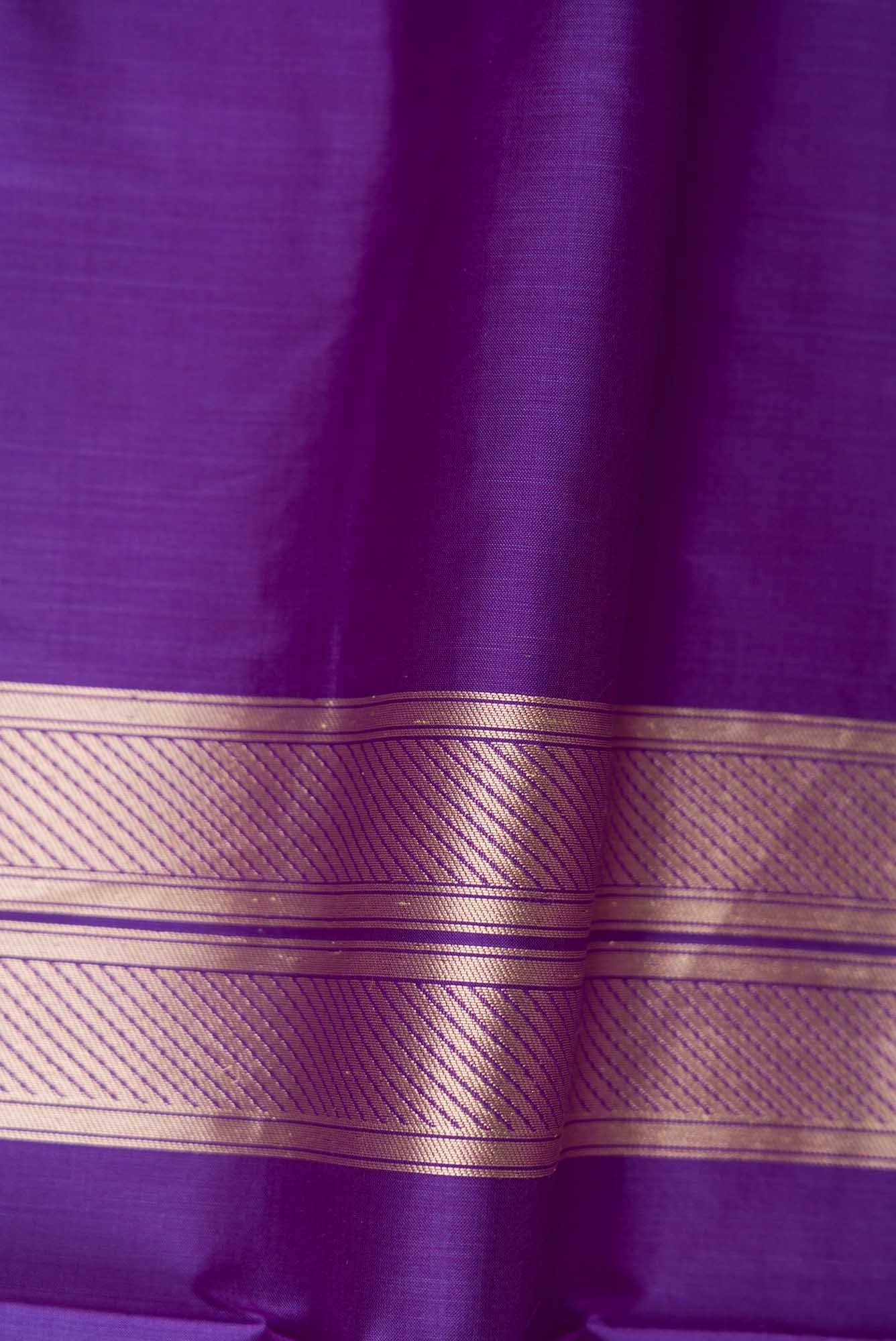 Mahika-Purple Banarasi Silk Saree - Image 6