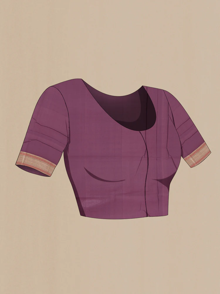 Purple Banarasi Silk Saree - Image 4
