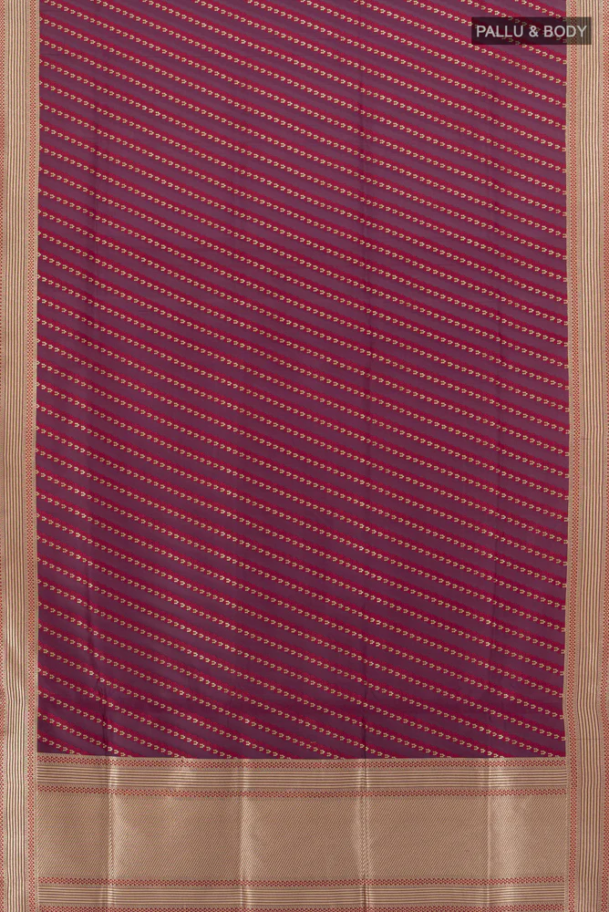 Purple Banarasi Silk Saree - Image 5