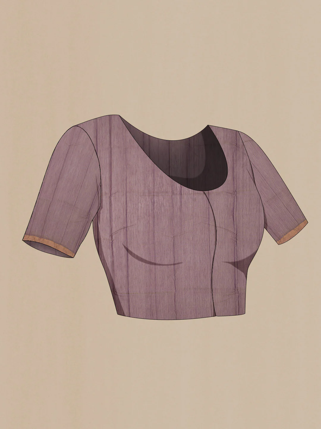 Purple Chanderi Silk Cotton Saree - Image 2