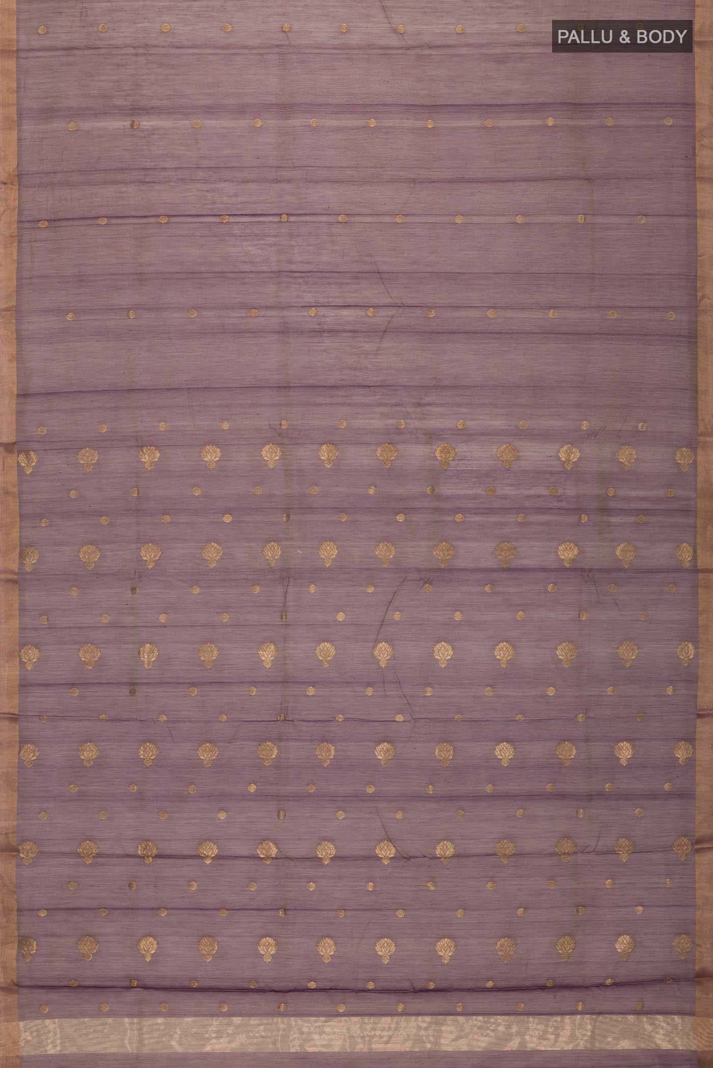 Purple Chanderi Silk Cotton Saree - Image 3