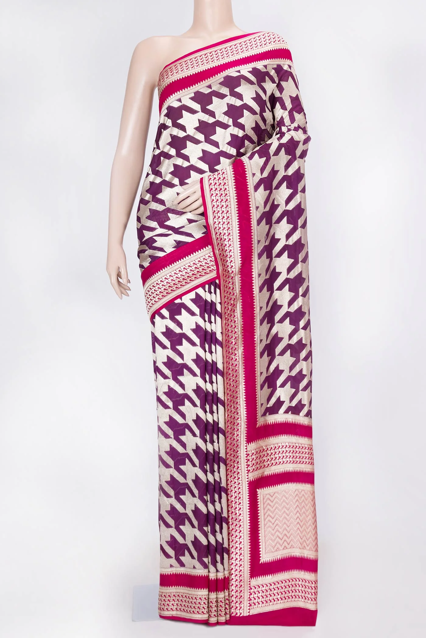 Purple Dual Tone Banarasi Silk Saree