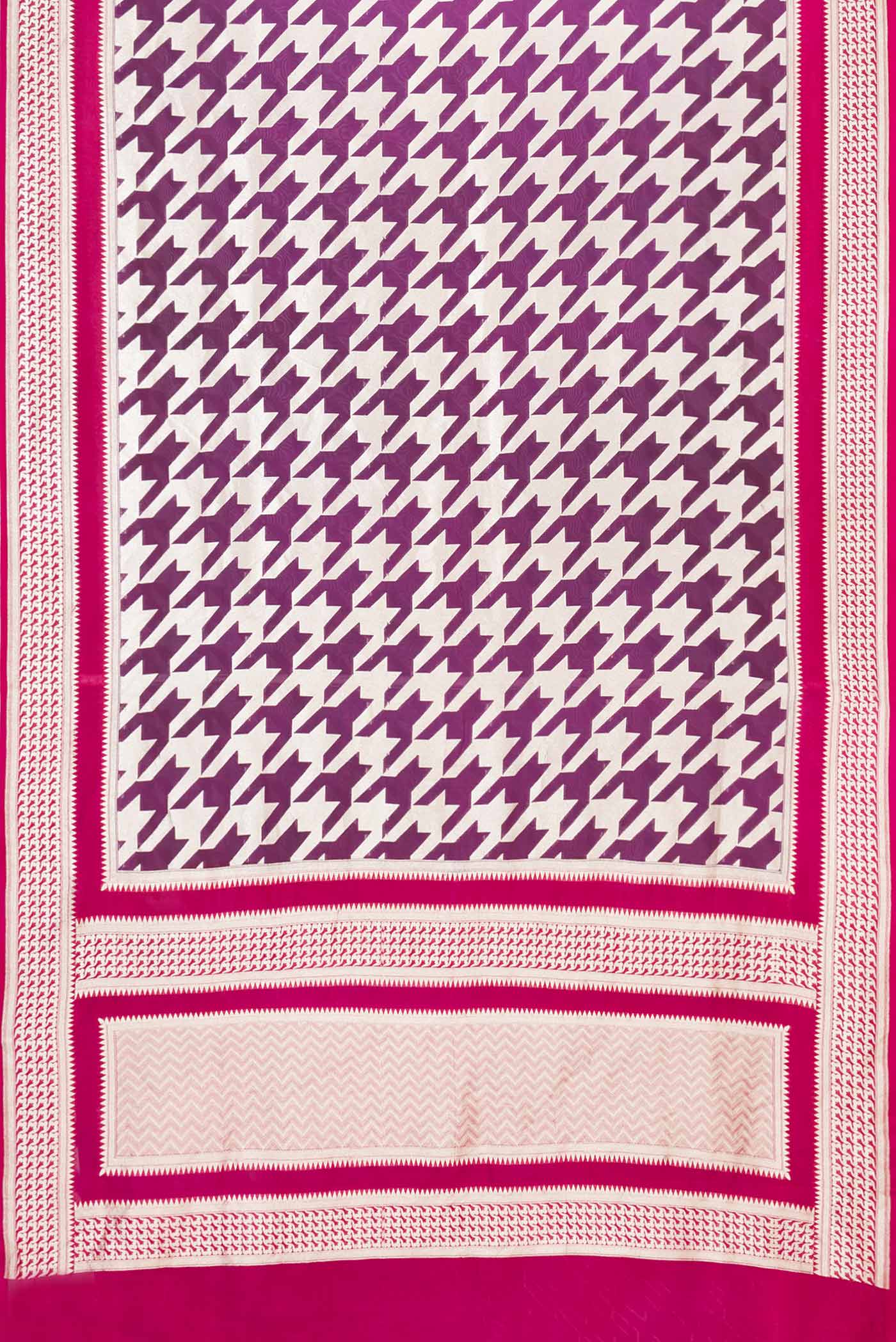 Purple Dual Tone Banarasi Silk Saree - Image 6