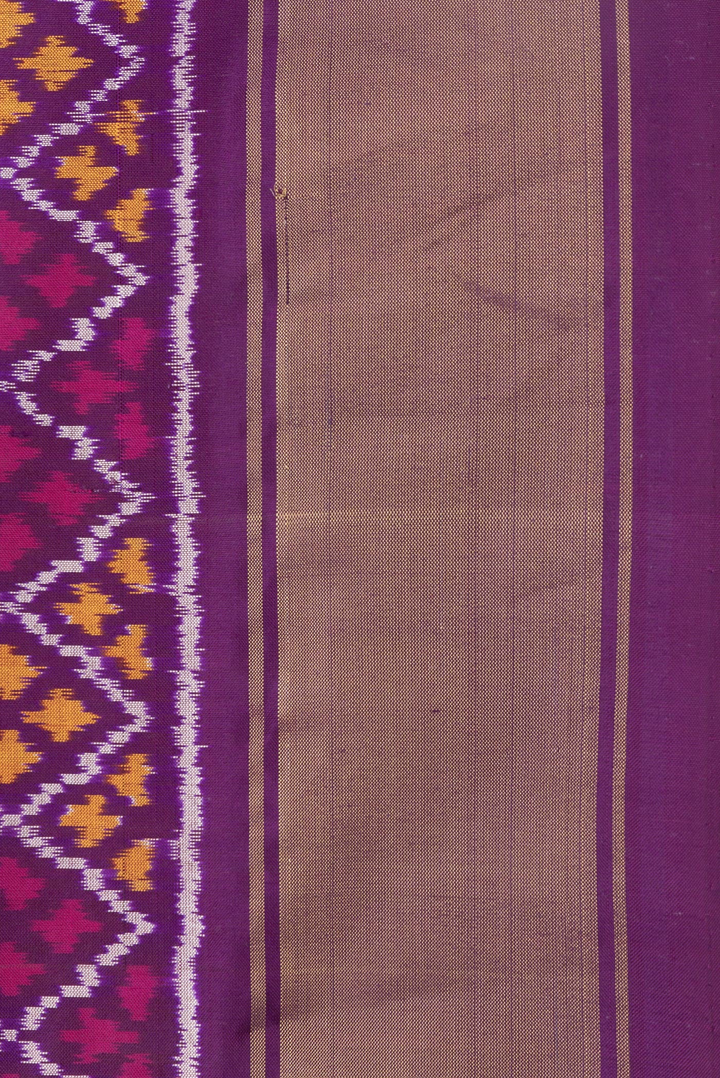 Purple Pochampally Silk Saree - Image 3