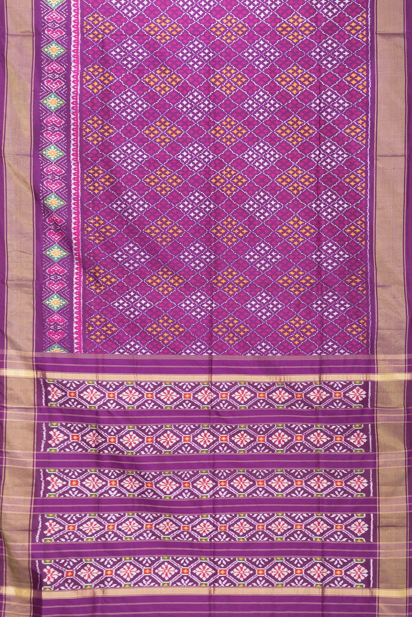 Purple Pochampally Silk Saree - Image 6