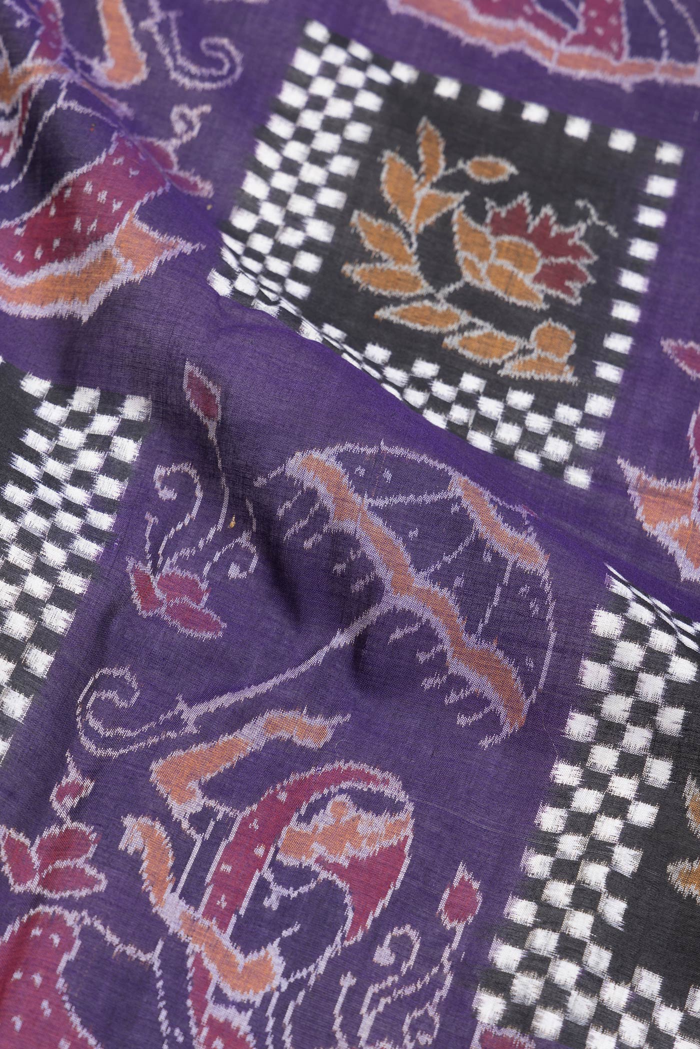 Violet Orissa Cotton Saree - Image 2