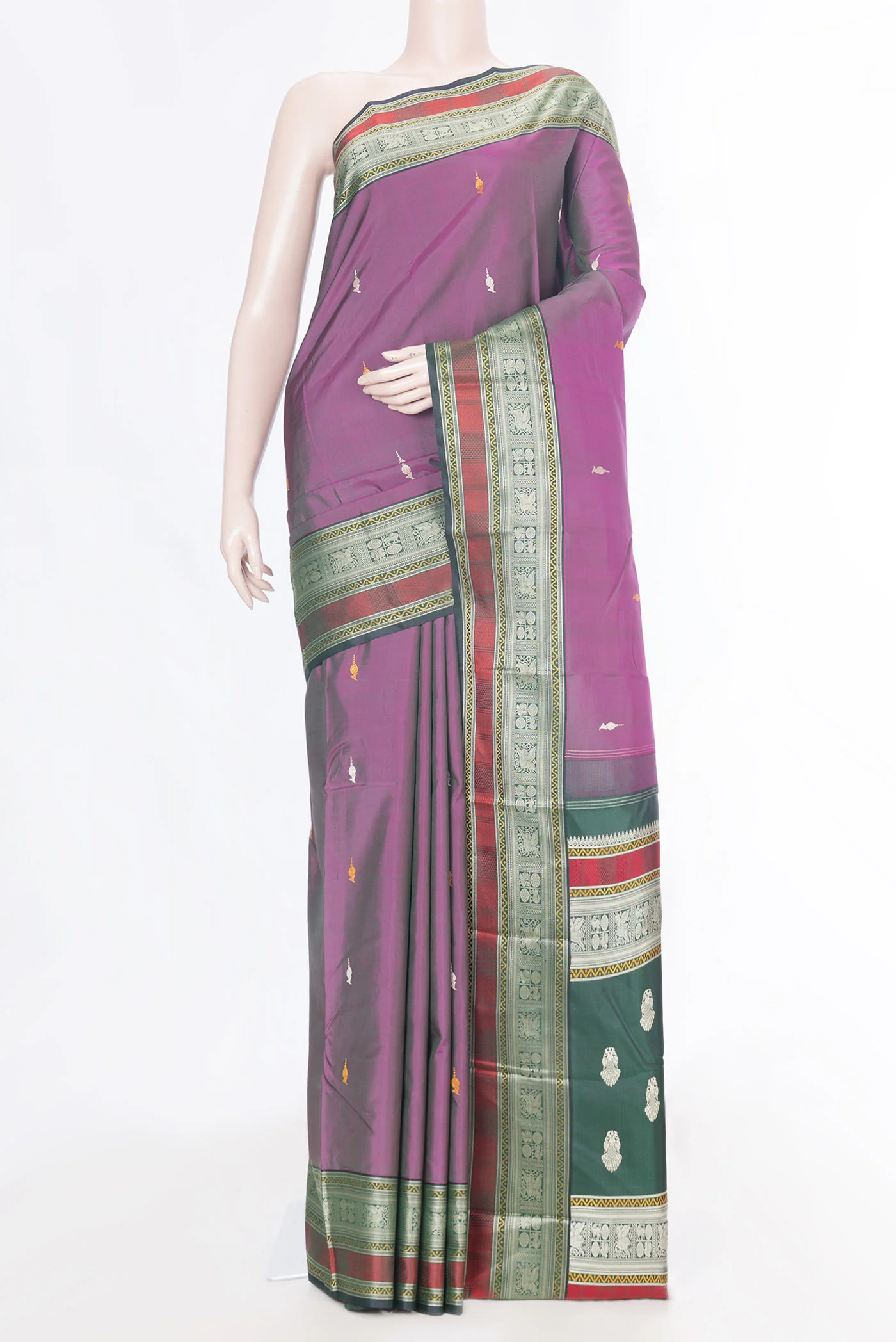 Purple Dual Tone Kanjivaram Saree