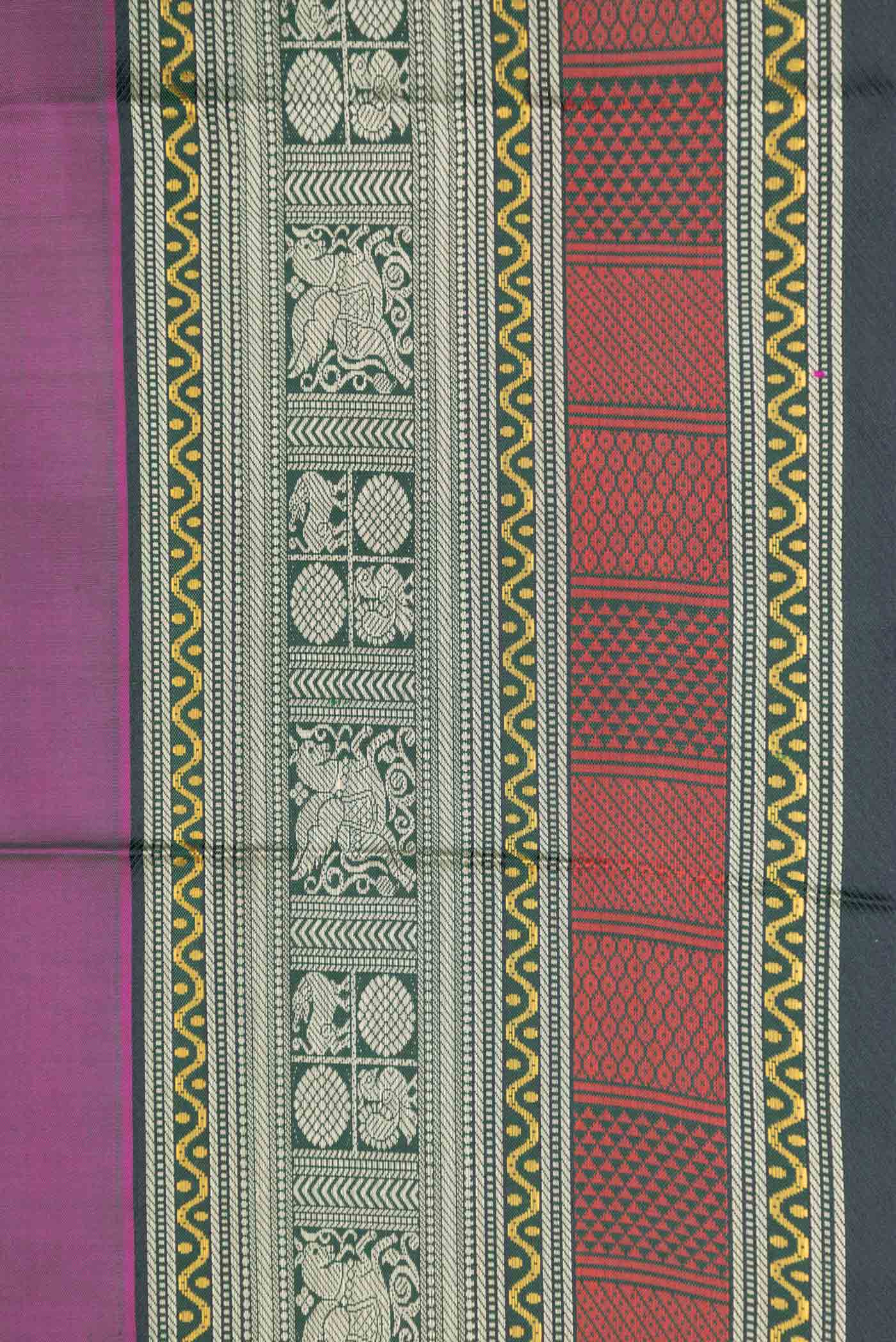 Purple Dual Tone Kanjivaram Saree - Image 3