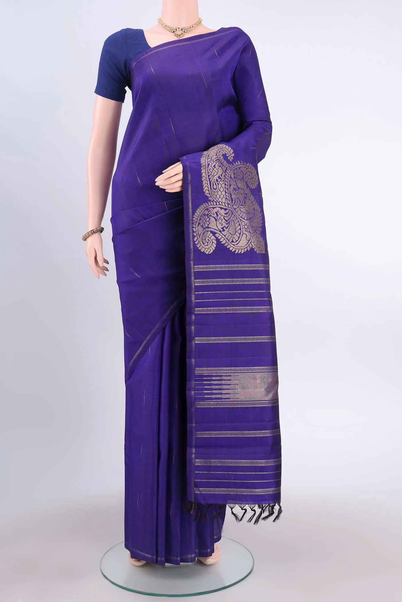 Purple Dual Tone Kanjivaram Saree