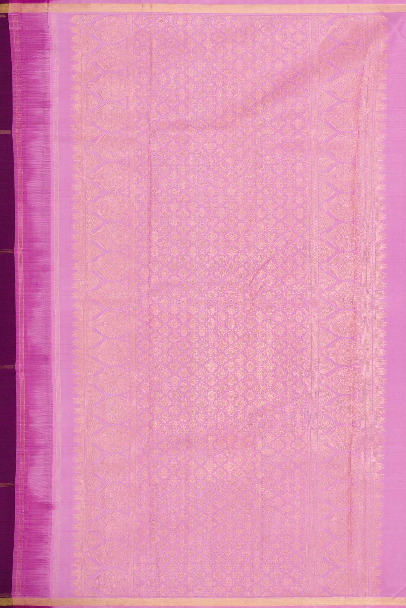 Purple Dual Tone Kanchipuram Silk Saree - Image 7