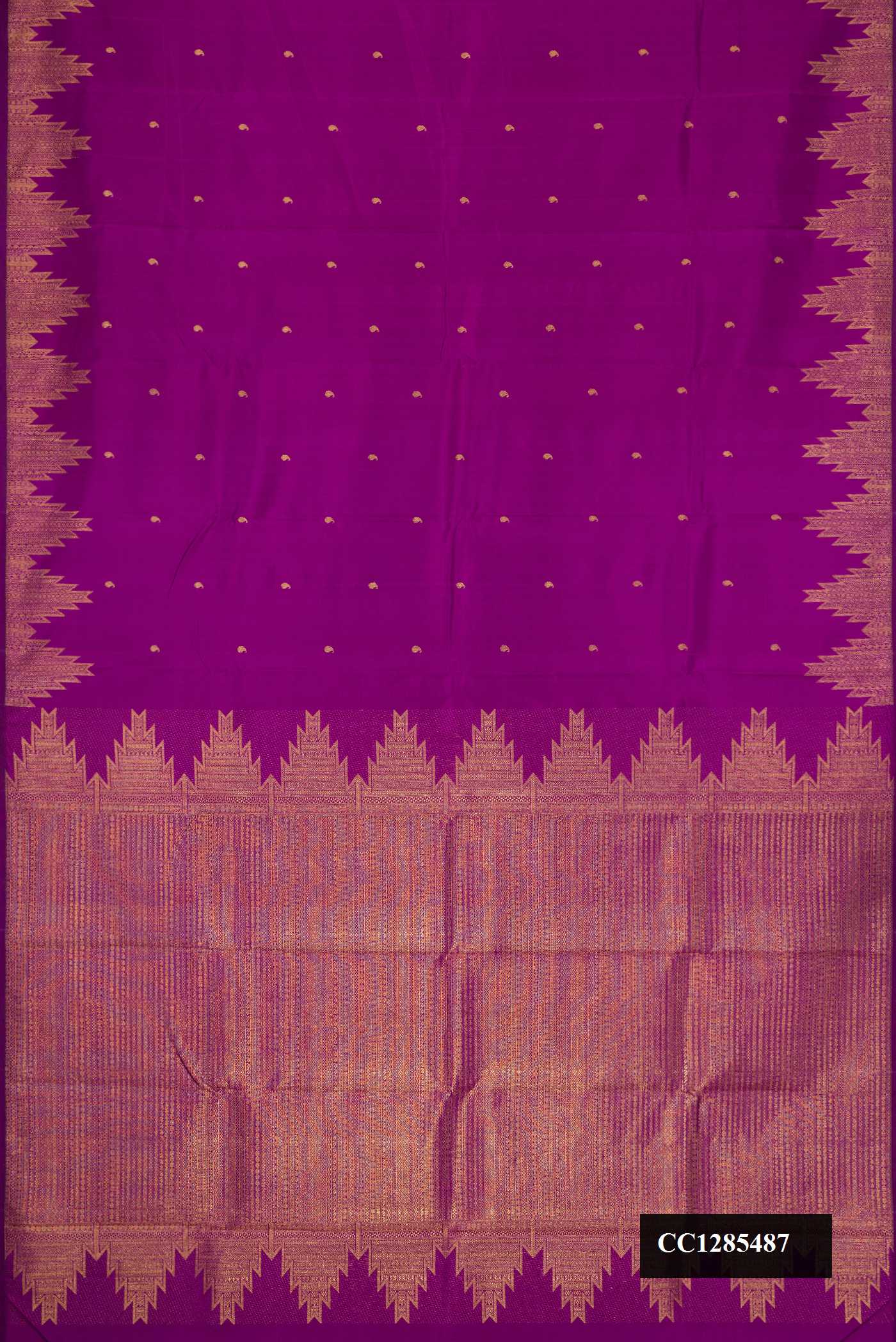 Purple Dual Tone Kanchipuram Silk Saree