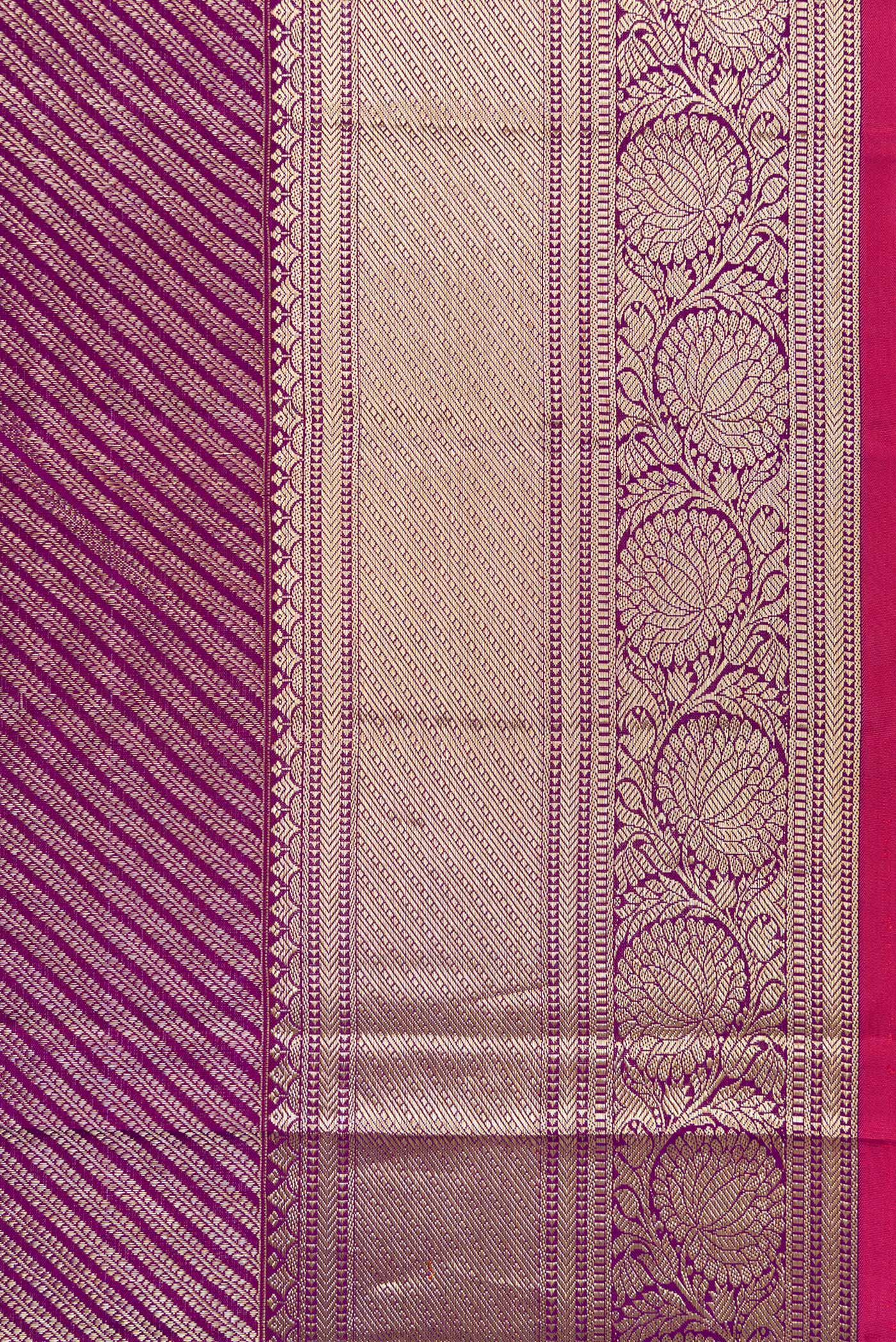Purple Kanchipuram Silk Saree - Image 3
