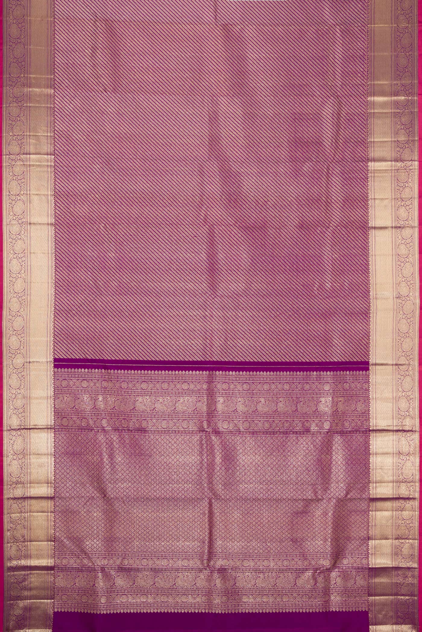 Purple Kanchipuram Silk Saree - Image 6