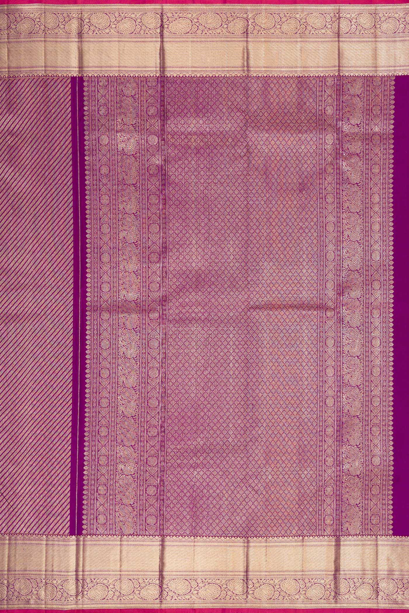 Purple Kanchipuram Silk Saree - Image 7