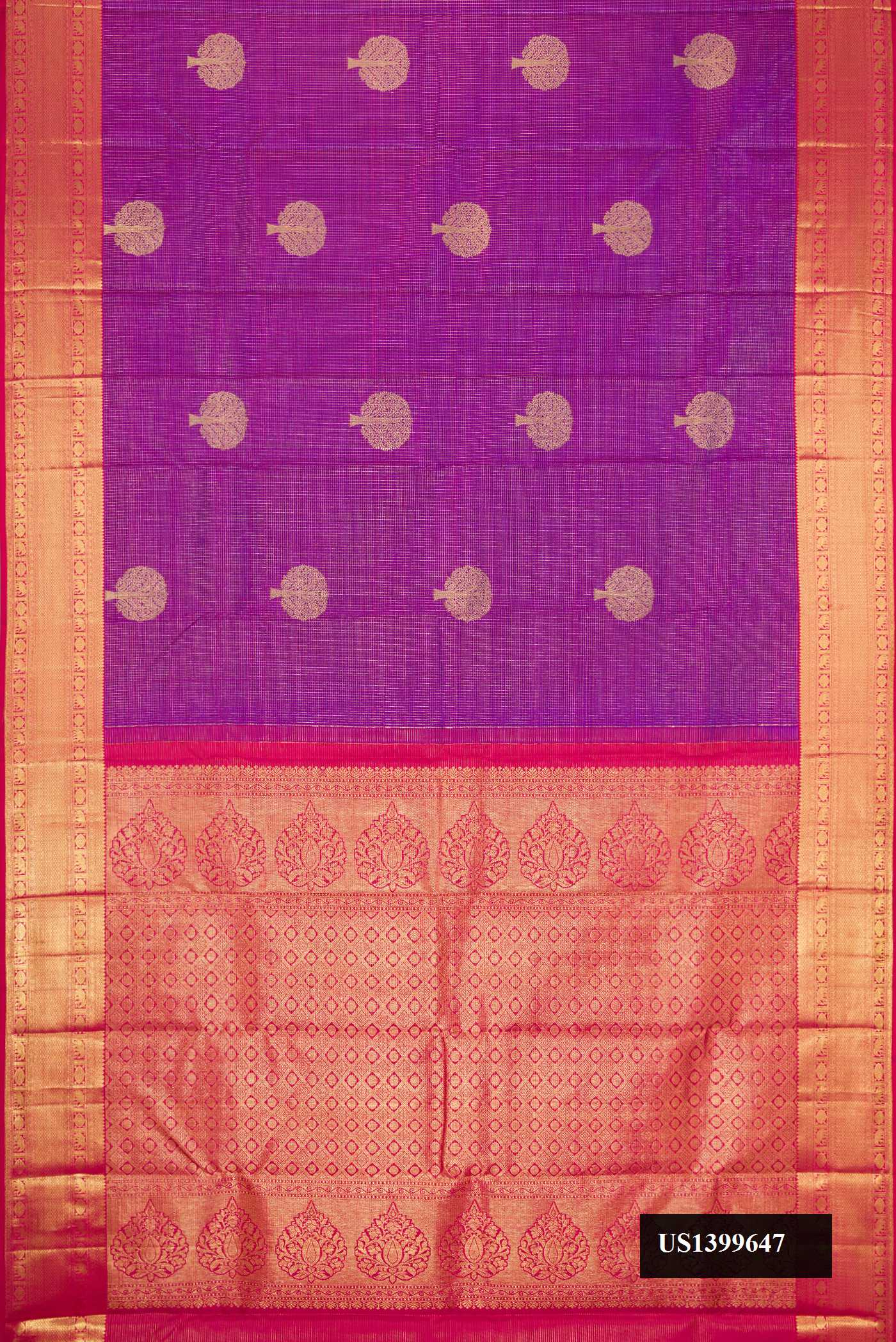 Purple Dual Tone Kanchipuram Silk Saree